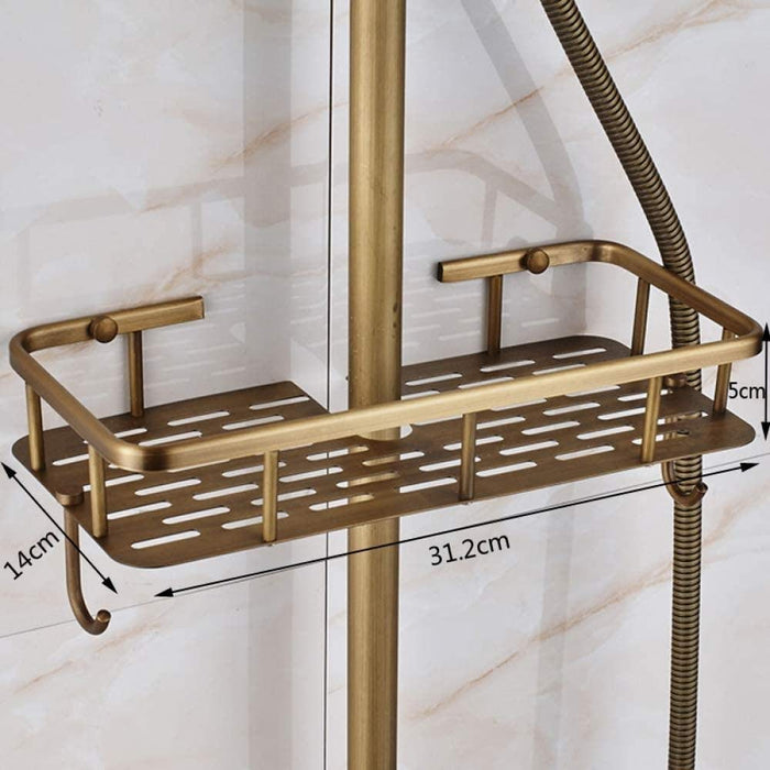Antique Brass Wall Mounted Bathroom Shower System