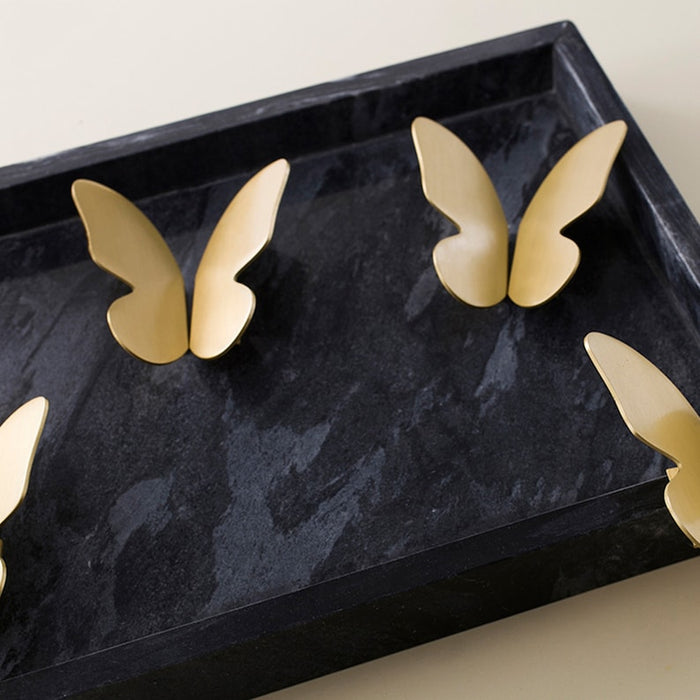 Unique Butterfly Drawer Pulls Modern Black Wardrobe Knob Cabinet Pulls