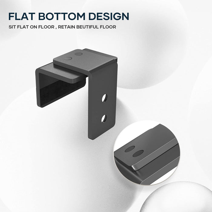 Sliding Barn Door Bottom Floor Guide U Shape Flexible Adjustable Fit Distance Flush Flat Bottom Design Wall Mount