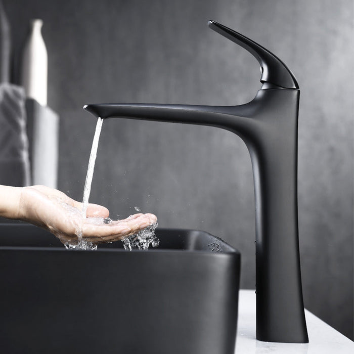 Single Handle One-Hole Vessel Bathroom Sink Faucet
