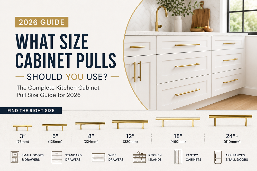 What Size Cabinet Pulls Should You Use? The 2026 Kitchen Cabinet Pull Size Guide