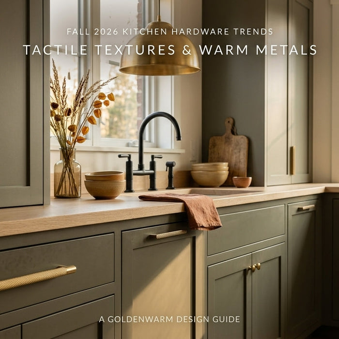 Fall 2026 Kitchen Hardware Trends: Warm Metals, Tactile Textures, and Modern Heritage