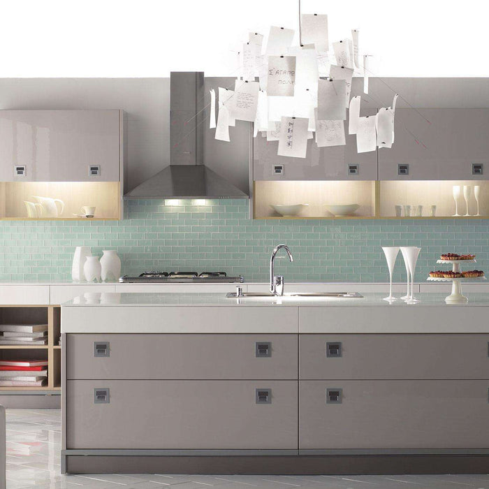 The handle acts as a "key" in the cabinet