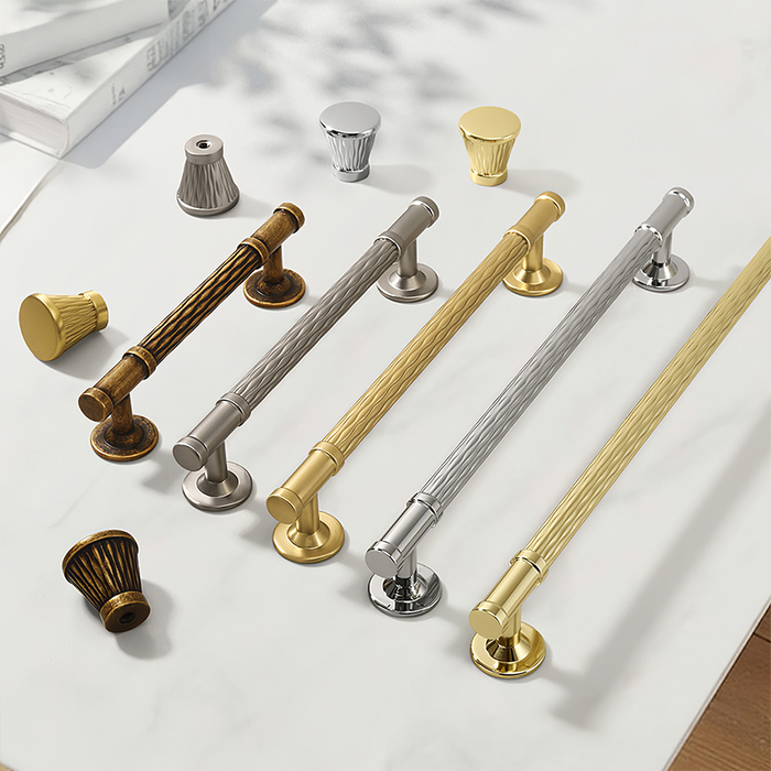 Fashionable Textured Zinc Alloy Cabinet Handles