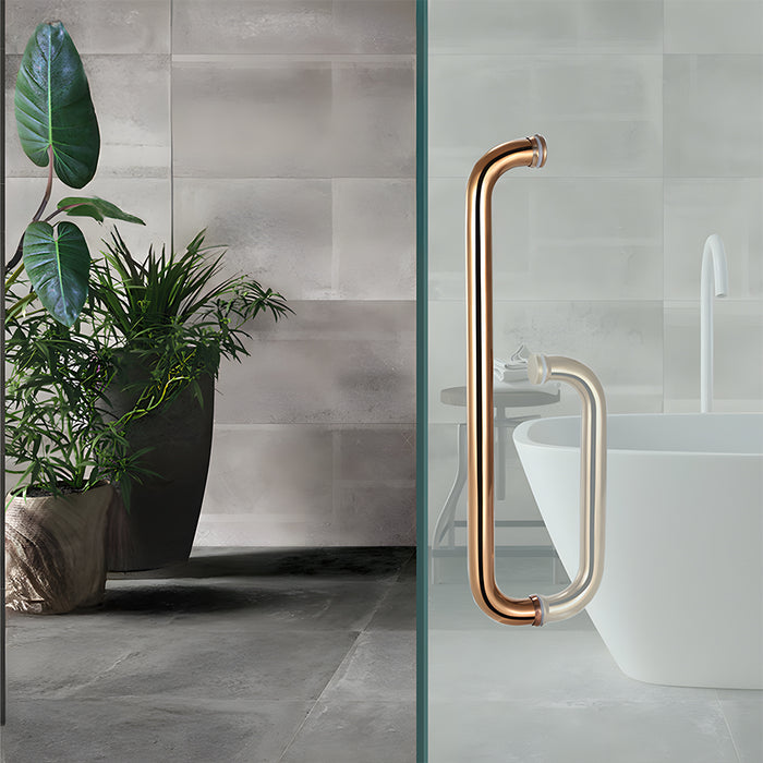 Bathroom 304 Stainless Steel Glass Door Handles