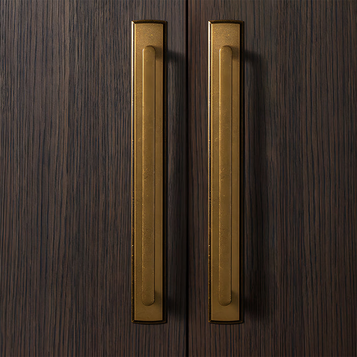 Modern Zinc Alloy Long Cabinet Pulls with Rectangle Backplate