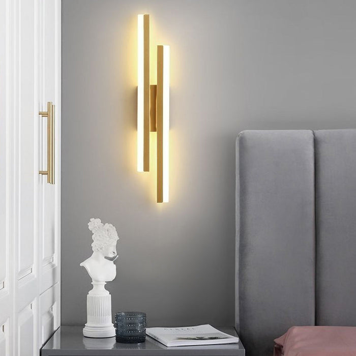 Modern Black Linear LED Wall Sconce Lighting for Bedroom & Living Room