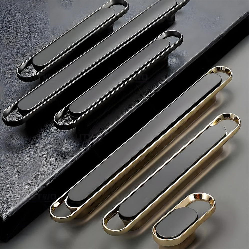 Modern Black Cabinet Pulls for Kitchen Drawer Furniture | Goldenwarm