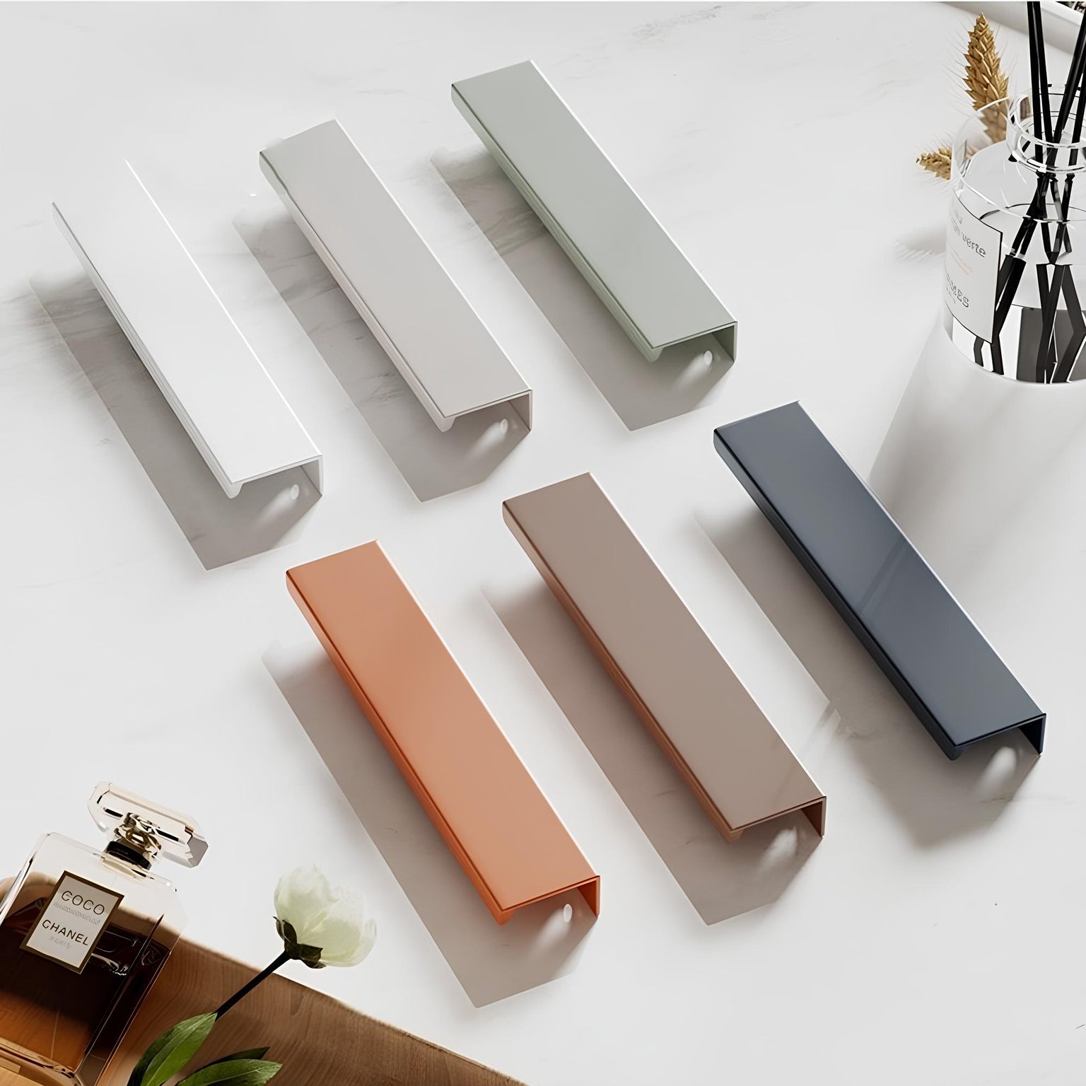 Continuous Rounded Edge Pull Cabinet edge pulls for kitchen | Goldenwarm