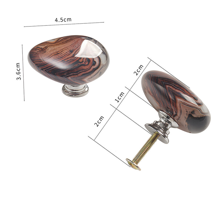Modern Agate Stone Pebble Cabinet Knobs