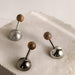 Modern Walnut & Zinc Alloy Cabinet Knobs & Wall Hooks
