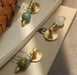 Solid Brass & Natural Stone Drop Pendant Cabinet Knobs
