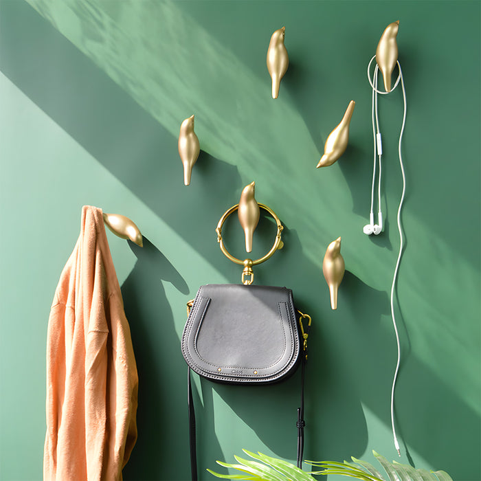 Decorative Bird Heavy Duty Resin Coat Hooks