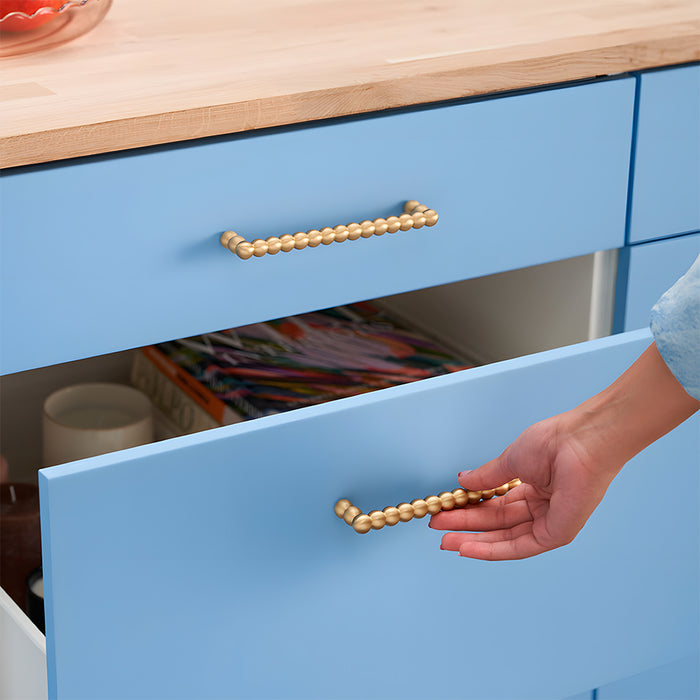 Vintage Spherical Brass Cabinet Handles