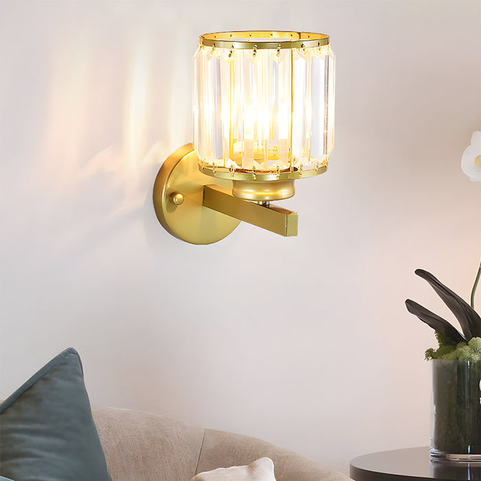 Retro Wall Lamp Glass Shade for Bedroom Bedside