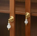 Solid Brass & Natural Stone Drop Pendant Cabinet Knobs