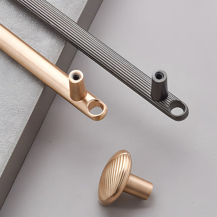 Modern Knurled Zinc Alloy Cabinet Pulls