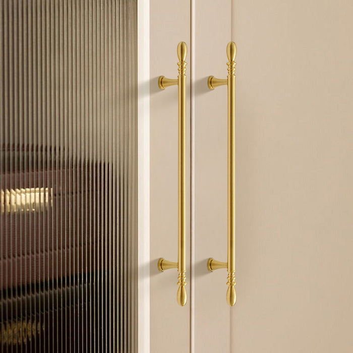 Modern Brass T-Bar Cabinet Handles