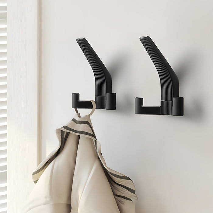 Modern Fluted Zinc Alloy Heavy Duty Double Wall Hooks