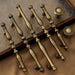 Vintage Solid Brass Spindle Cabinet Handles