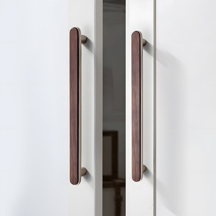 Modern Walnut Wooden Cabinet Handles