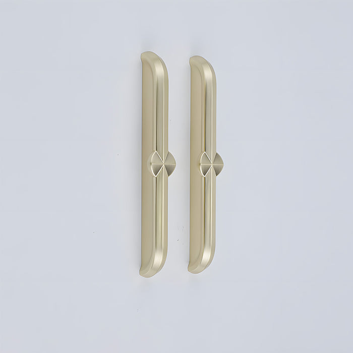 Modern Zinc Alloy Brushed Brass Cabinet Handles