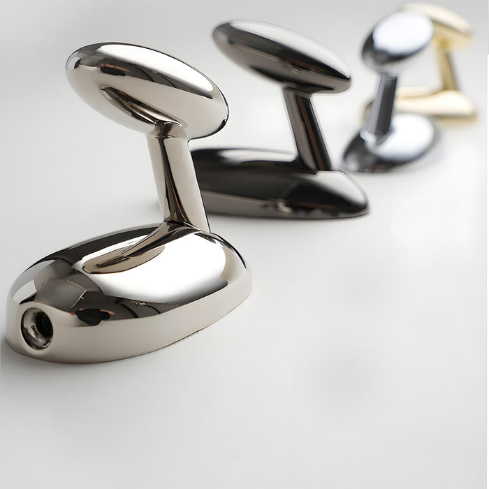 Modern Solid Brass Sculptural Pebble Coat & Towel Hooks