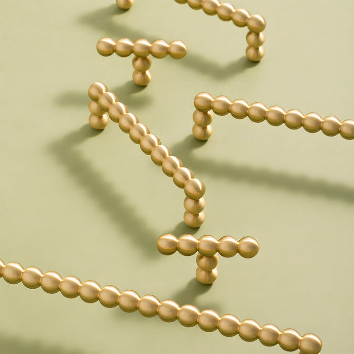 Vintage Spherical Brass Cabinet Handles