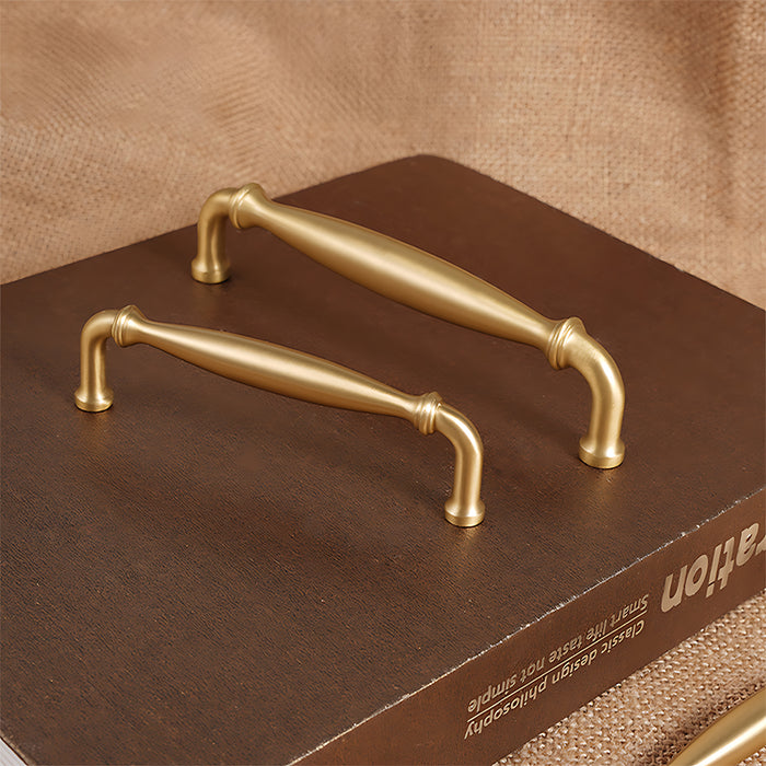Neoclassical Pastoral Simple European Brass Cabinet Handle