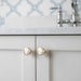 Decorative Natural Shell Cabinet Knobs with Solid Zinc Alloy Base