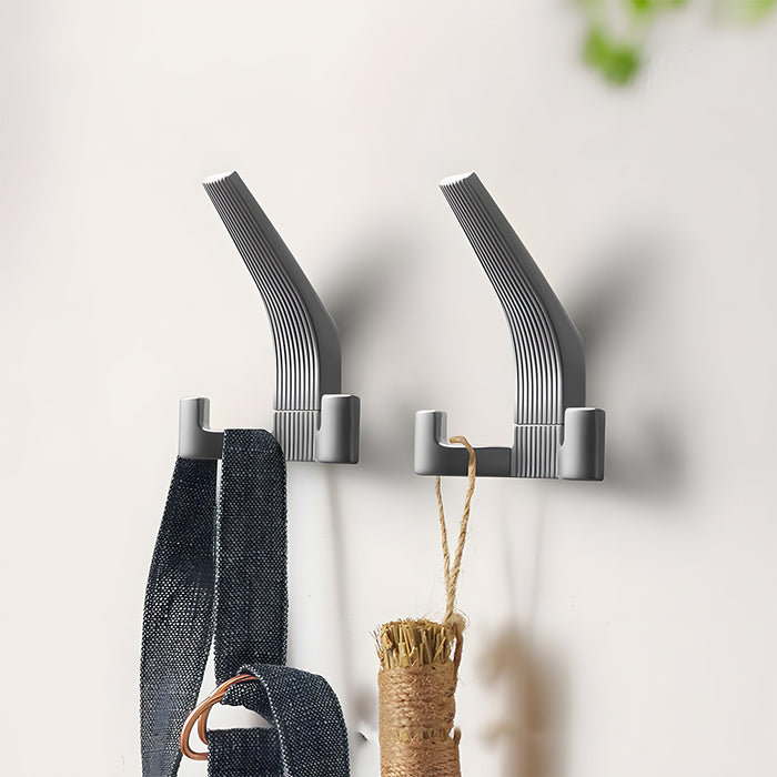 Modern Fluted Zinc Alloy Heavy Duty Double Wall Hooks