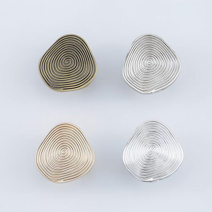 Organic Round Textured Zinc Alloy Cabinet Knobs