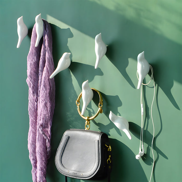 Decorative Bird Heavy Duty Resin Coat Hooks