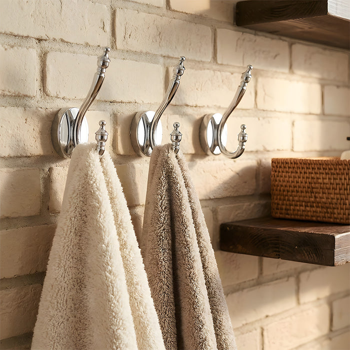 Vintage Brass Wall Mounted Coat Hooks