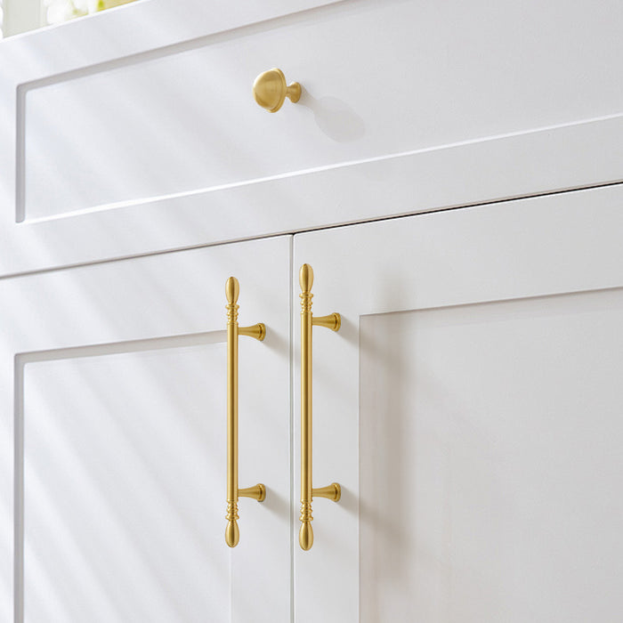 Modern Brass T-Bar Cabinet Handles
