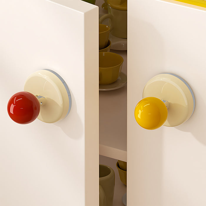 Dopamine Color Suction Cup Cabinet Knob Wardrobe Door Hook
