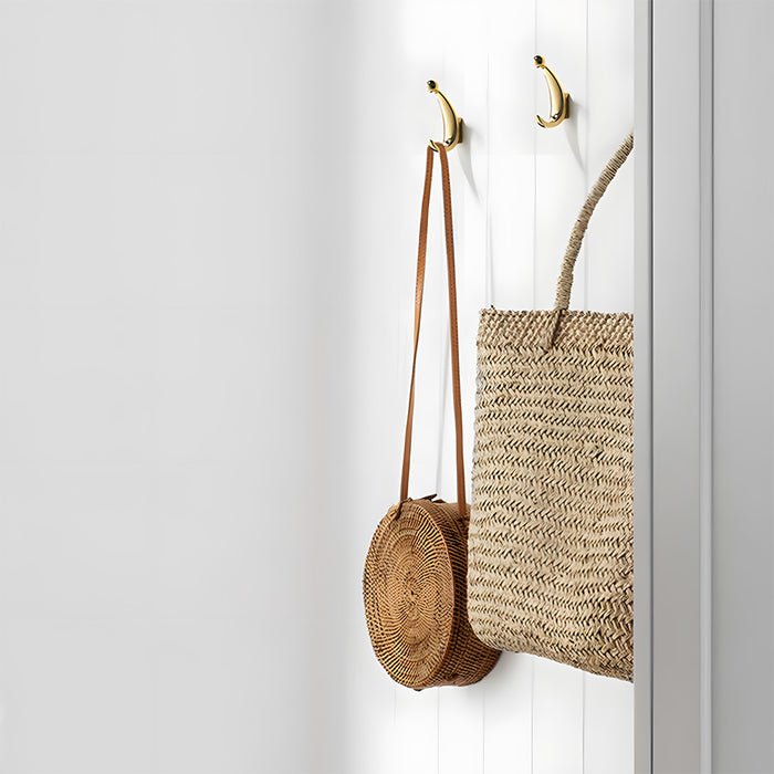 Modern Curved Zinc Alloy Dual Wall Hooks