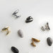 Modern Solid Brass Sculptural Pebble Coat & Towel Hooks