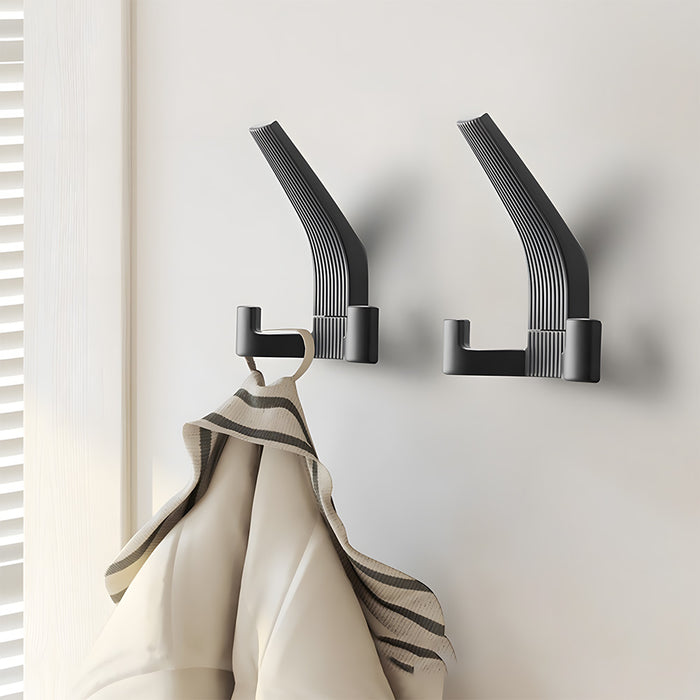 Modern Fluted Zinc Alloy Heavy Duty Double Wall Hooks