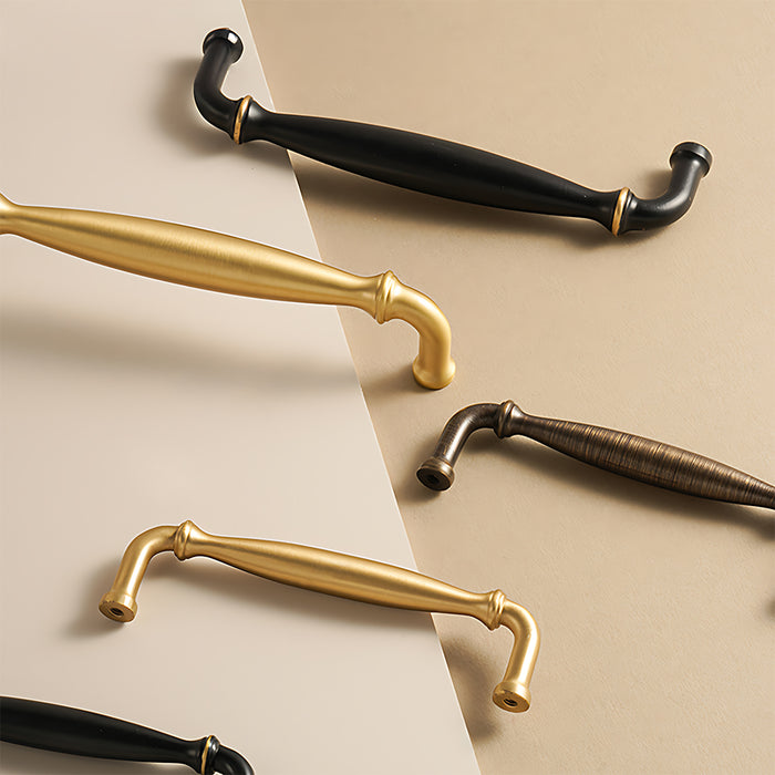 Neoclassical Pastoral Simple European Brass Cabinet Handle