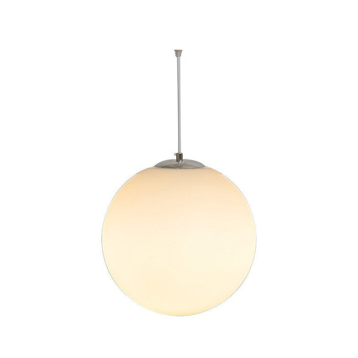 Modern White Glass Globe Pendant Light