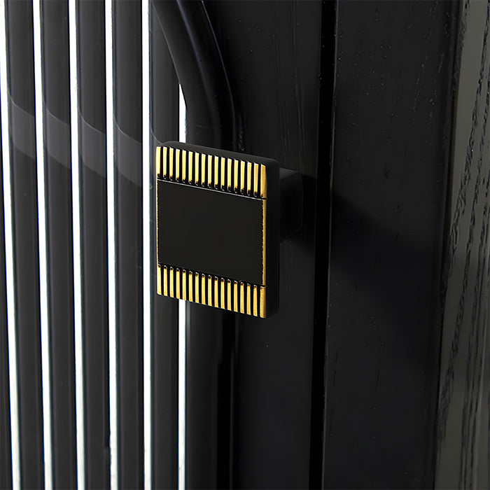 Square Textured Gold & Black Drawer Handles