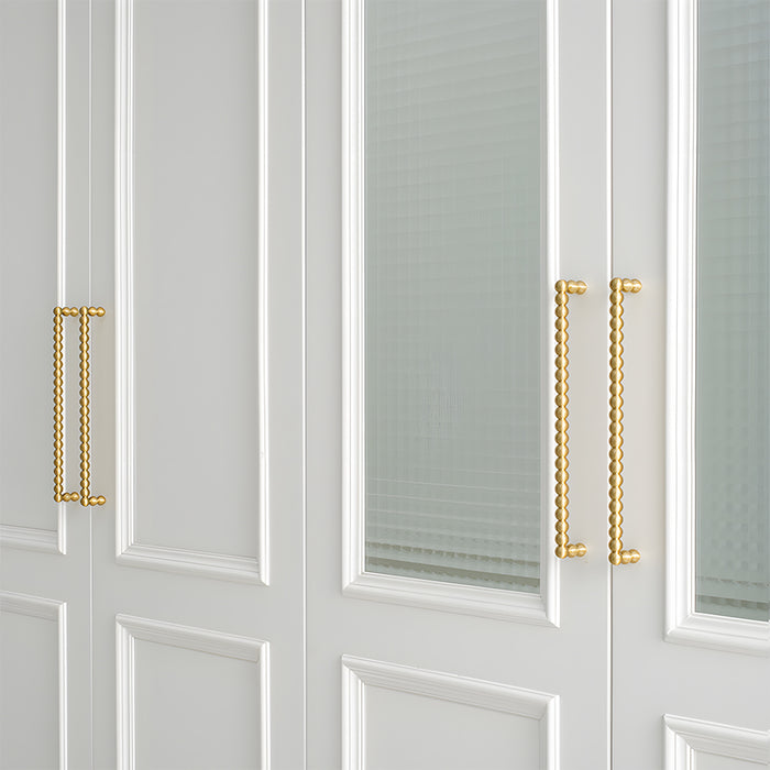 Vintage Spherical Brass Cabinet Handles