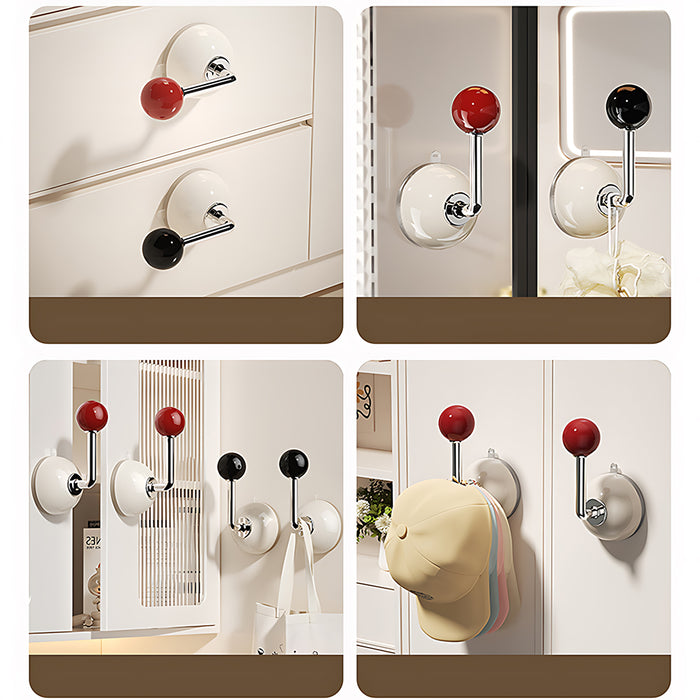 Punch-free Suction Cup Cabinet Handles Wall Hook Curtain Holder