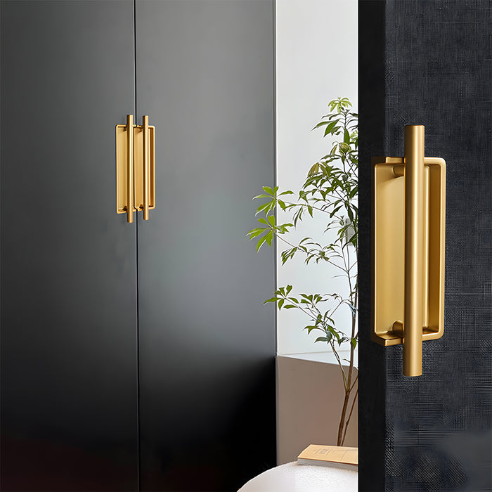 Art Deco Aluminum Alloy Recessed Door Pulls Cabinet Handles