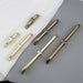 Modern Zinc Alloy Brushed Brass Cabinet Handles