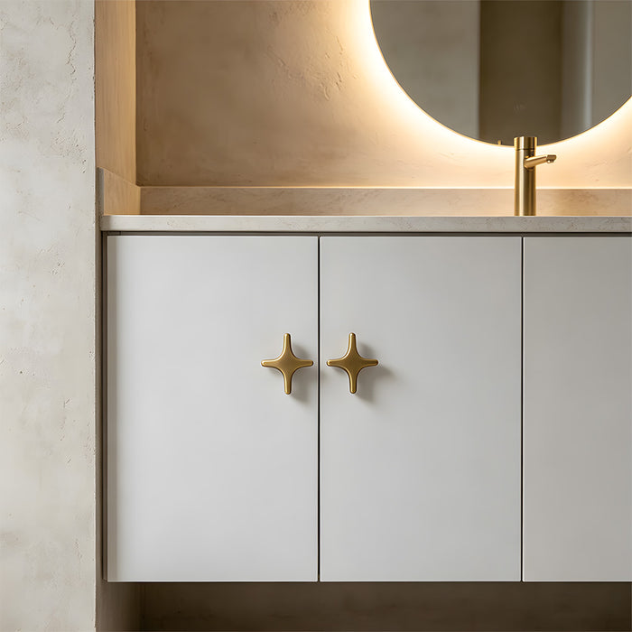 Modern Zinc Alloy Star Cross Cabinet Knobs