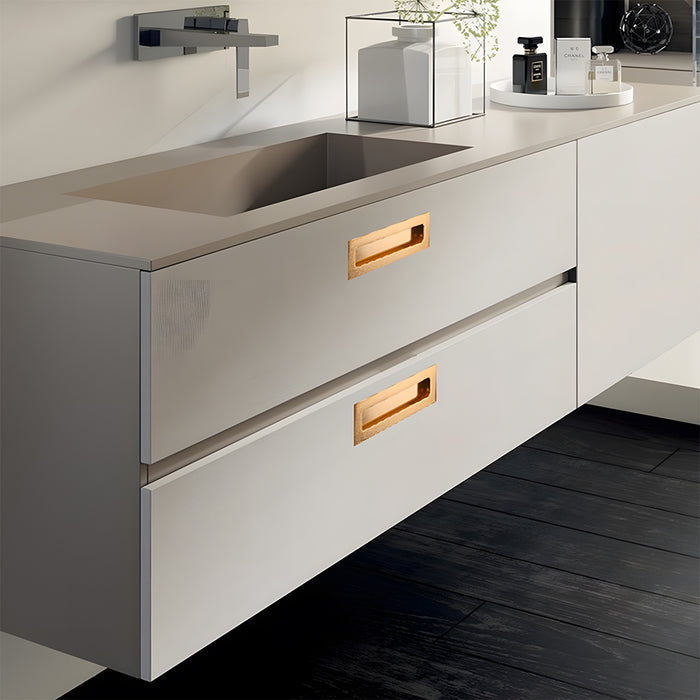 Retro Recessed Rectangular Embedded Cabinet Handles