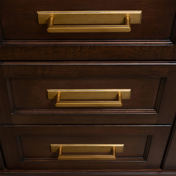 Modern Zinc Alloy Long Cabinet Pulls with Rectangle Backplate