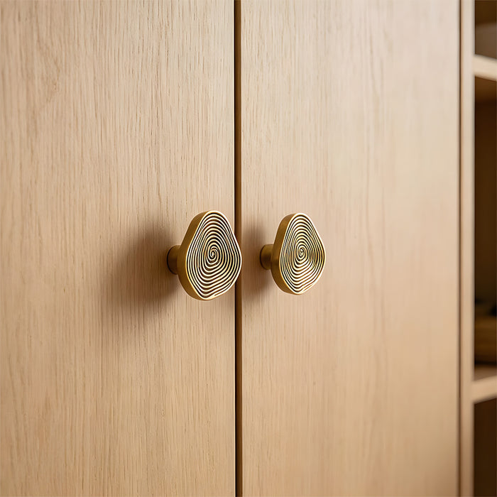 Organic Round Textured Zinc Alloy Cabinet Knobs